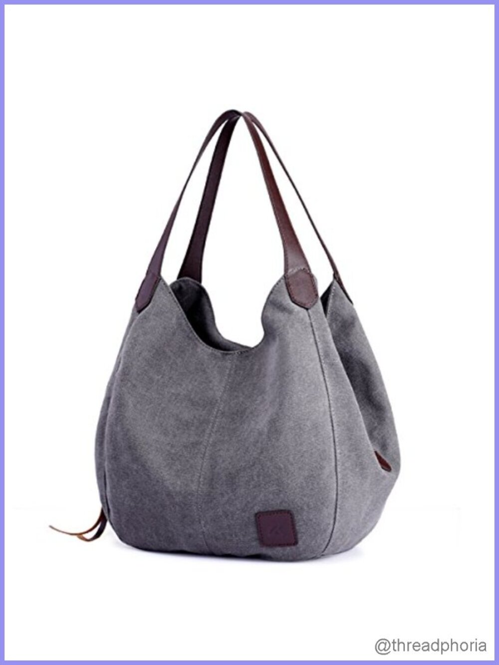 Canvas Multi-Pocket Hobo Bag Shoulder Bag Handbag Tote